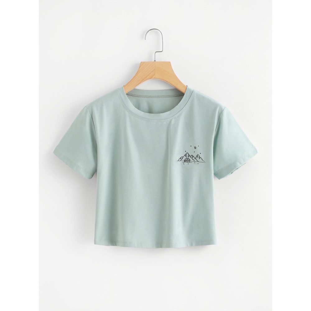 Coeur d'Alene Cropped Tee || Sage